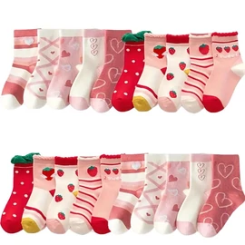 Lány zokni szív és eper mintával | 20 pár DA3168965