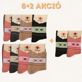 8+2 Női pamut zokni szett 35-38 –  709916-8