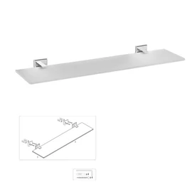 Üvegpolc Quad Chrome — 50 × 12 cm TO-69321