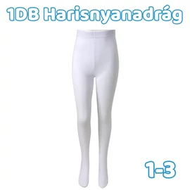1db Gyerek pamut harisnyanadrág - Fehér 1-3 éves korig MGH8005-1