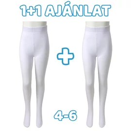1+1 Gyerek pamut harisnyanadrág - Fehér 4-6 éves korig MGH8005-2