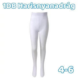 1db Gyerek pamut harisnyanadrág - Fehér 4-6 éves korig MGH8005-3