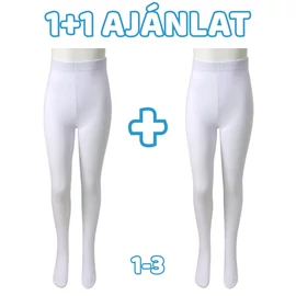 1+1 Gyerek pamut harisnyanadrág - Fehér 1-3 éves korig MGH8005