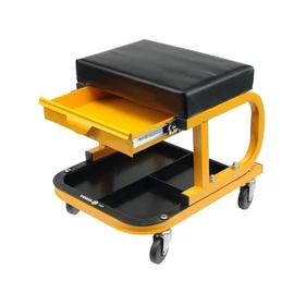 Műhelyszék fiókkal, görgős kivitelben, 90 kg teherbírással TO-81824