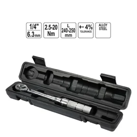 Nyomatékkulcs 1/4" – 2,5–20 Nm YT-07511