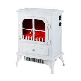 PURLINE CHE-200 elektromos kandalló – 2000 W, fehér acél házzal 57206