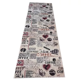 Konyhai Szőnyeg Kávés mintával | Bézs 80x150