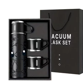 Stitch vákuum szigetelt termosz szett - rozsdamentes acél, 2 db bögre (Fekete) GY6394723F