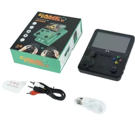 X8 Retro Kézi Játékkonzol – 4” IPS HD kijelzővel (640×480) (Fekete) X8FK