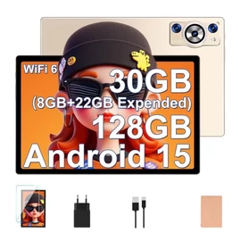 DEERTiME E9 10.1” Android 15 tablet - Arany színben 1K653V6WQA