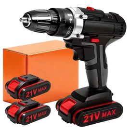 LIXADA 21V 3 az 1-ben vezeték nélküli fúró/ütvecsavarozó/csavarhúzó készlet Fekete VJ9052586F