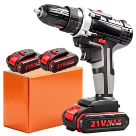 LIXADA 21V 3 az 1-ben vezeték nélküli fúró/ütvecsavarozó/csavarhúzó készlet Szürke VJ9052586S