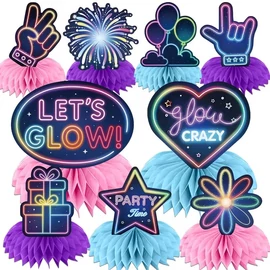 9 db-os Neon Témájú Parti Asztaldísz Készlet YM6186633