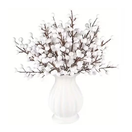 HEROBABY 27 db-os Hófehér Műbogyó Díszág Készlet QA8009109