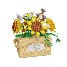 Balody Mini Blocks – Napraforgós Virágkosár Építőjáték (1295 db-os), Örök Dekoráció holm20070