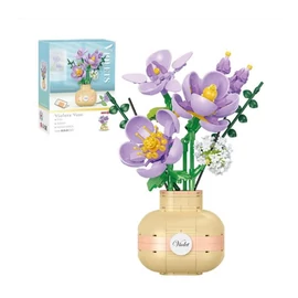 BALODY Mini Blocks Viola – Kék Rózsa Virágváza Építőjáték (522 db) holm20071