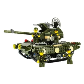 ALLEBLOX Military Force Építőkocka Készlet – Harckocsi 4 Figurával 298261