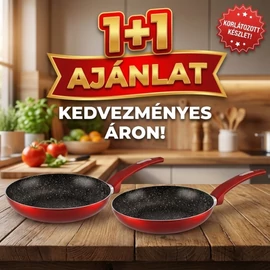 Perfect Home Metal Red Comfort tapadásmentes alumínium serpenyő 1+1 AJÁNLAT 13013PH-2