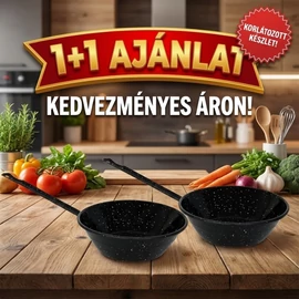 Paella nyeles serpenyő zománcozott 22 cm 1+1 AJÁNLAT 13377-2