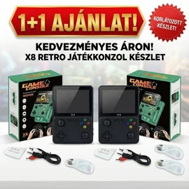 X8 Retro Kézi Játékkonzol – 4” IPS HD kijelzővel 1+1 AJÁNLAT X8FK-2