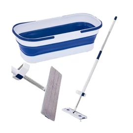 Mikroszálas Lapos Felmosó Szett Összecsukható Vödörrel – Helytakarékos és Önkicsavaró 27541

