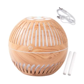 ilágosbarna Fa Hatású Gömb Aroma Diffúzor és Párásító (300ml) 24233_JBR