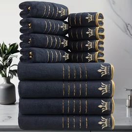 12 részes Crown törölköző szett sötétszürke RP8527676-SSZ