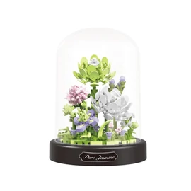 Balody Mini Blocks – "Pure Jasmine" Jázmin Virágcsokor Üvegbúrában (385 db) holm20056