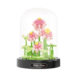 Balody Mini Blocks – Fehér Lótusz Virág Üvegbúrában (520 db) holm20069