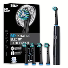 Senk-210 Smart forgó elektromos fekete fogkefe ajándék  4 fej XC2282281-4F