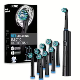 Senk-210 Smart forgó elektromos fekete fogkefe ajándék  8 fej XC2282281-8F