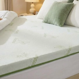 Prémium Kék Gél Memóriahabos Fedőmatrac Bambusz Jacquard Huzattal (6cm) – 140x200cm RJ5141503-6-140x200