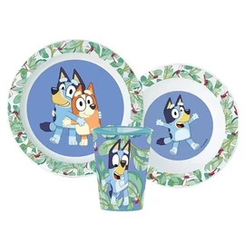 Bluey műanyag étkészlet pohárral 260 ml szett /3db 1X9334G23