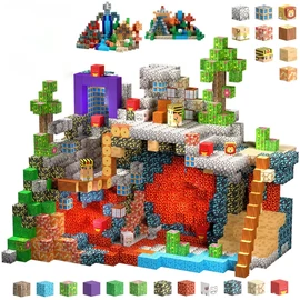 150 darabos minecraft tematikájú mágneses építőkocka készlet - Láva témával AP2156266 150pcs-MAGMA