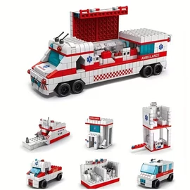 Mentő és Mentőállomás 10 az 1-ben építőkészlet 1198 db-os MR10636688-2