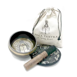 Yoga Tantra Kézzel Vert Hangtál Ajándék Szett – Gravírozott (14 cm) TIbS-23
