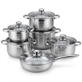 Swiss Zurich – 12 Részes "Extra Jumbo" Rozsdamentes Edénykészlet ZL12
