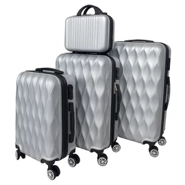 Prémium 4 részes ezüst színű bőröndszett holm0743