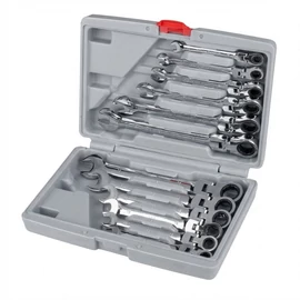 12 Részes Csuklós-Racsnis Csillag-Villáskulcs Készlet 16209