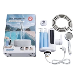 Elektromos Átfolyós Vízmelegítő Csaptelep Zuhanyfejjel és Szappanadagolóval KL25-129