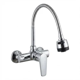 Zegor Falra Szerelhető Rugalmas Konyhai Csaptelep – Fényes Króm CS23