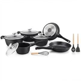 Royalty Line Márvány Bevonatos 10 részes Edénykészlet | Fekete RL-BS1010B