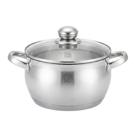 Swissgold rozsdamentes acél lábas üvegfedővel 18 cm, 2,8 l SG-19033