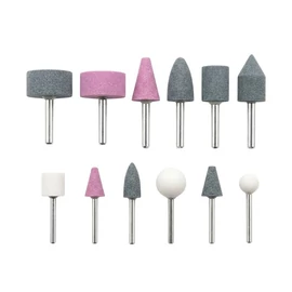 12 Részes Csapos Köszörűkő Készlet (1/4" és 1/8" Szárral) – ZP-1013