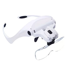 Fejre szerelhető nagyító LED világítással és cserélhető lencsékkel YB7593797