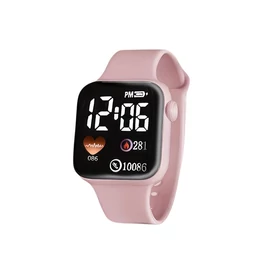 6 Részes Női Digitális Óra és Ékszer Ajándékszett - Rózsaszín BH7143594