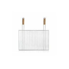XXL BBQ Grill Rács Fa Fogantyúval - 68x40 cm (Dupla Nyelű) 8591022461723