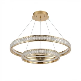 Exkluzív Modern Kristály LED Csillár - 2 Gyűrűs LEDCS-01