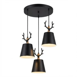 Skandináv Stílusú Agancsos Mennyezeti Lámpa - 3 Ágú Függeszték LEDL-04