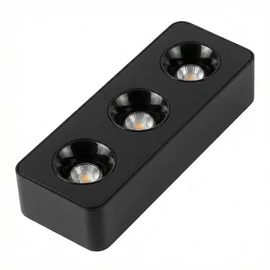Modern Téglalap LED Mennyezeti Lámpa - 3-as Spot (Fekete) LEDS-06